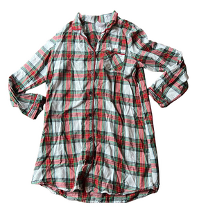 Wondershop at Target Plaid Christmas Holiday Nightgown Sleepshirt - M
